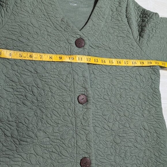 EUC Appleseed's Cable-Textured Knit  Quilted Cardigan Oversize Size Small - Picture 7 of 8